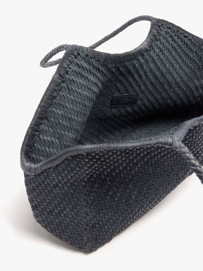 Woven Leather Shopper Bag