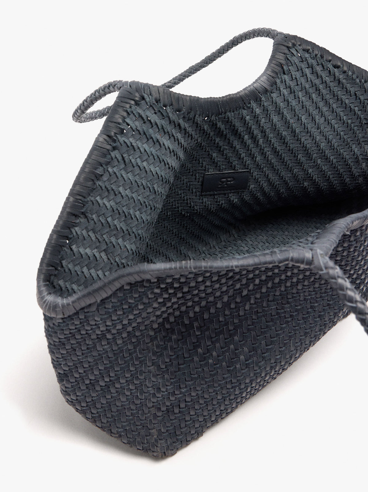 Woven Leather Shopper Bag