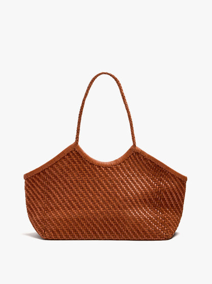 Woven Leather Shopper Bag