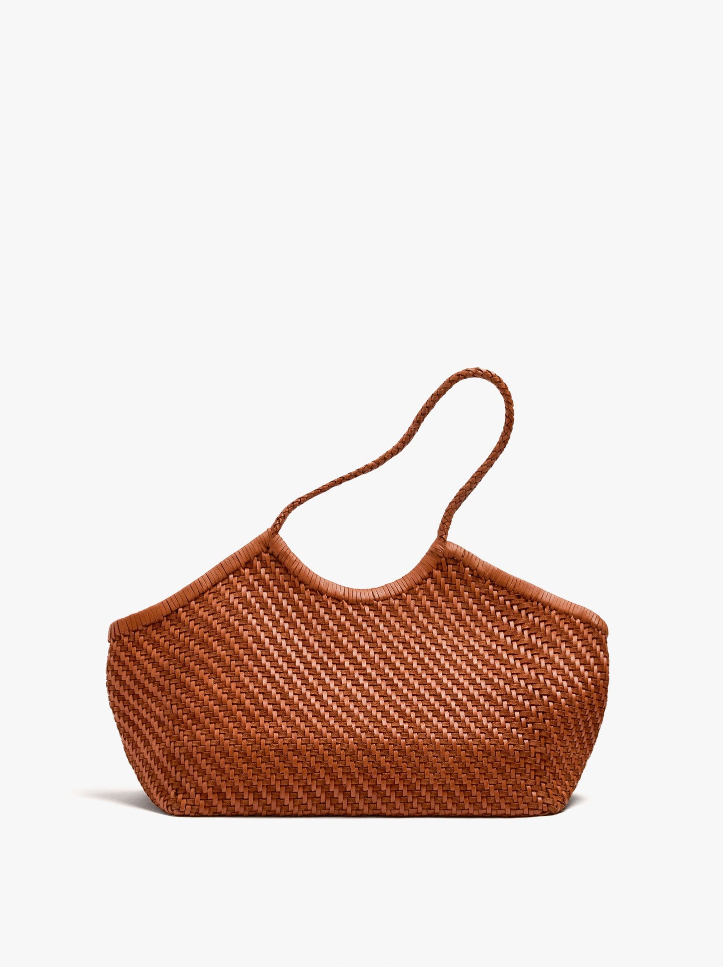 Woven Leather Shopper Bag