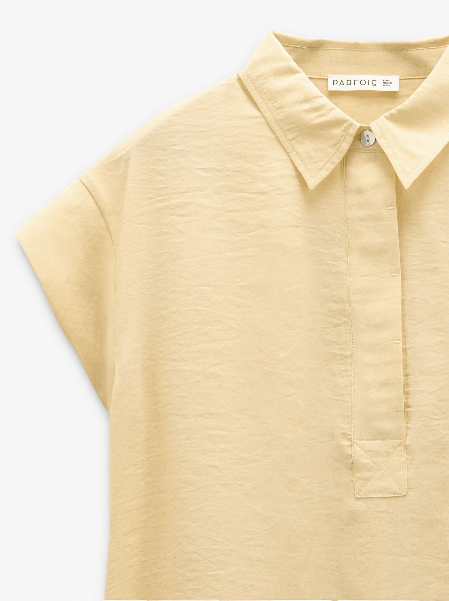 Shirt Dress With Crinkled Effect