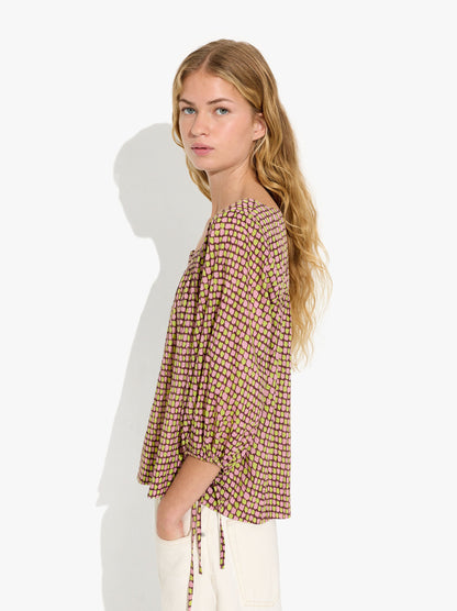 Printed Blouse With 100% Cotton