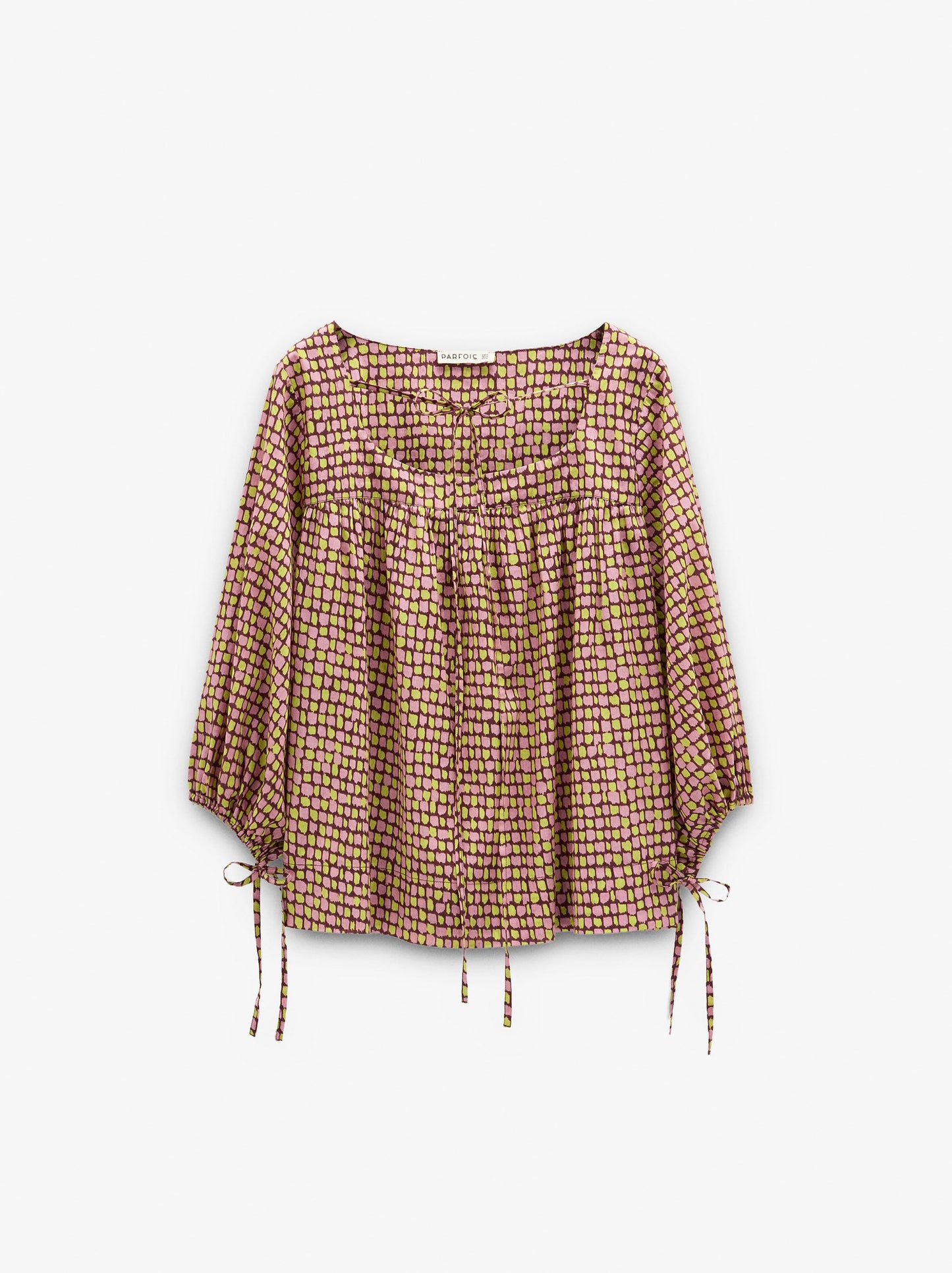 Printed Blouse With 100% Cotton