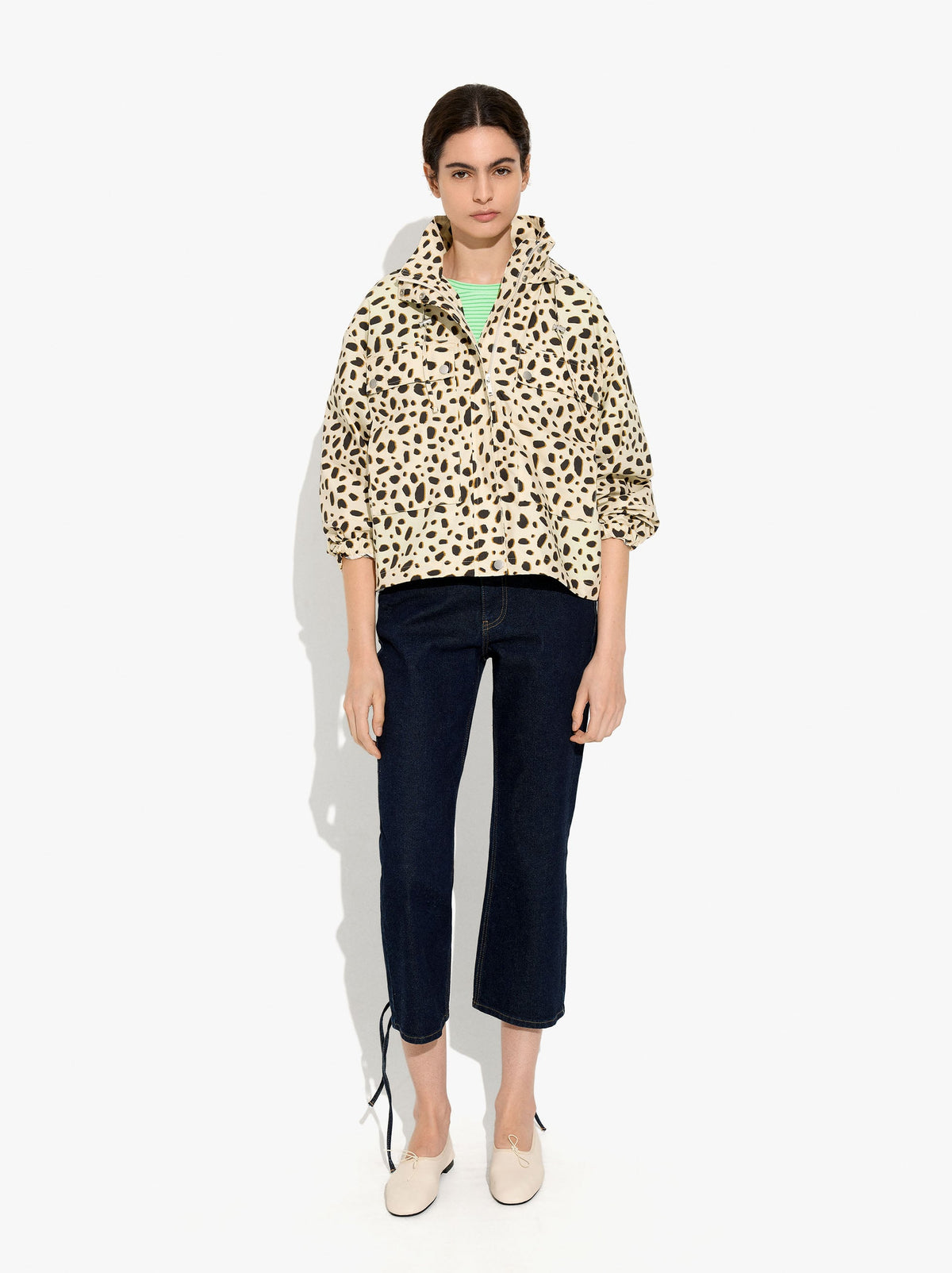 Jacket With Printed Animal Pattern Water-Repellent