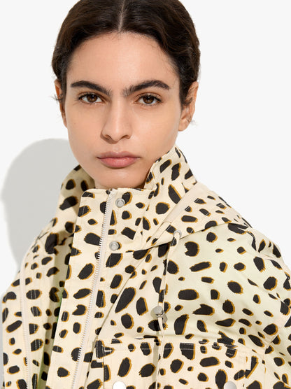Jacket With Printed Animal Pattern Water-Repellent