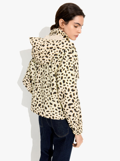 Jacket With Printed Animal Pattern Water-Repellent