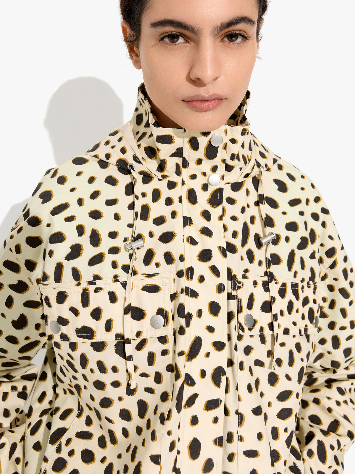 Jacket With Printed Animal Pattern Water-Repellent