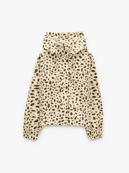 Jacket With Printed Animal Pattern Water-Repellent