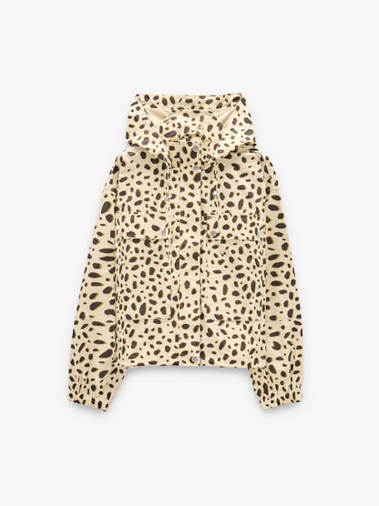 Jacket With Printed Animal Pattern Water-Repellent