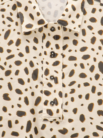 Blouse With Animal Printed 100% Lyocell