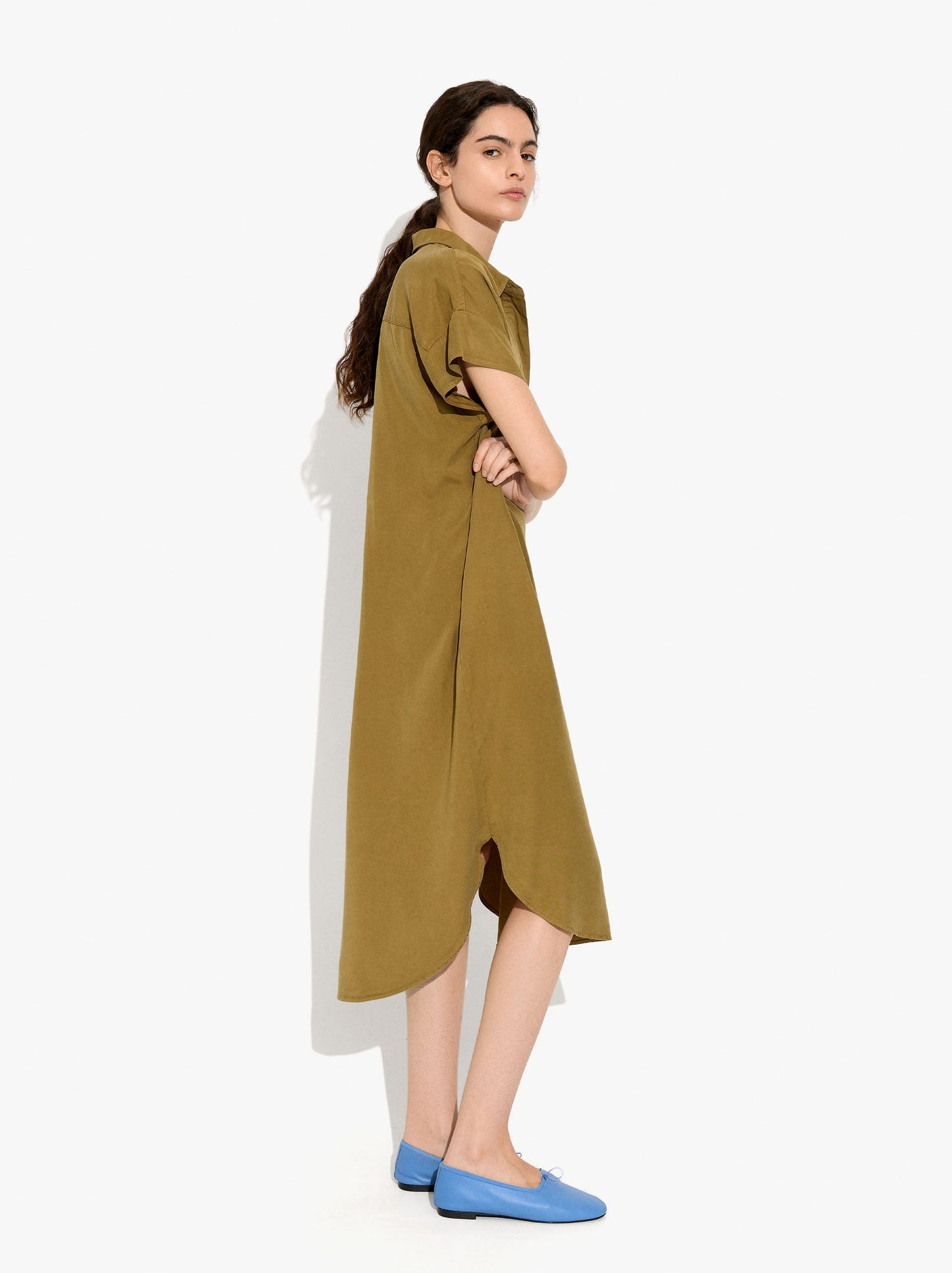 Midi Shirt Dress 100% Lyocell