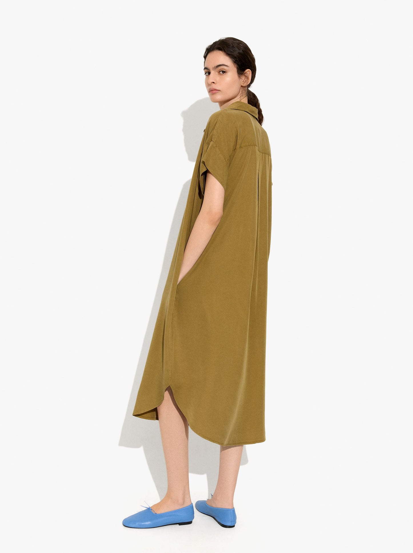 Midi Shirt Dress 100% Lyocell