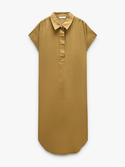 Midi Shirt Dress 100% Lyocell
