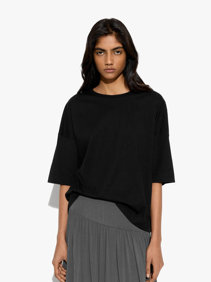 Plain Blouse With Short Sleeves