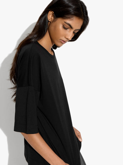 Plain Blouse With Short Sleeves