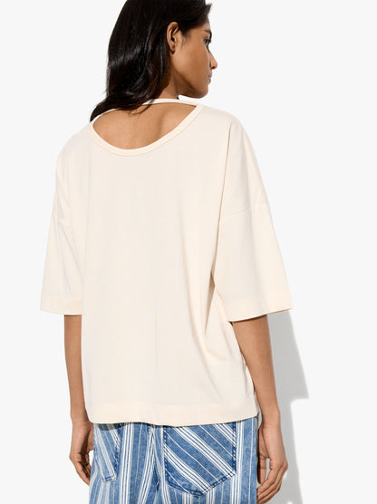 Plain Blouse With Short Sleeves
