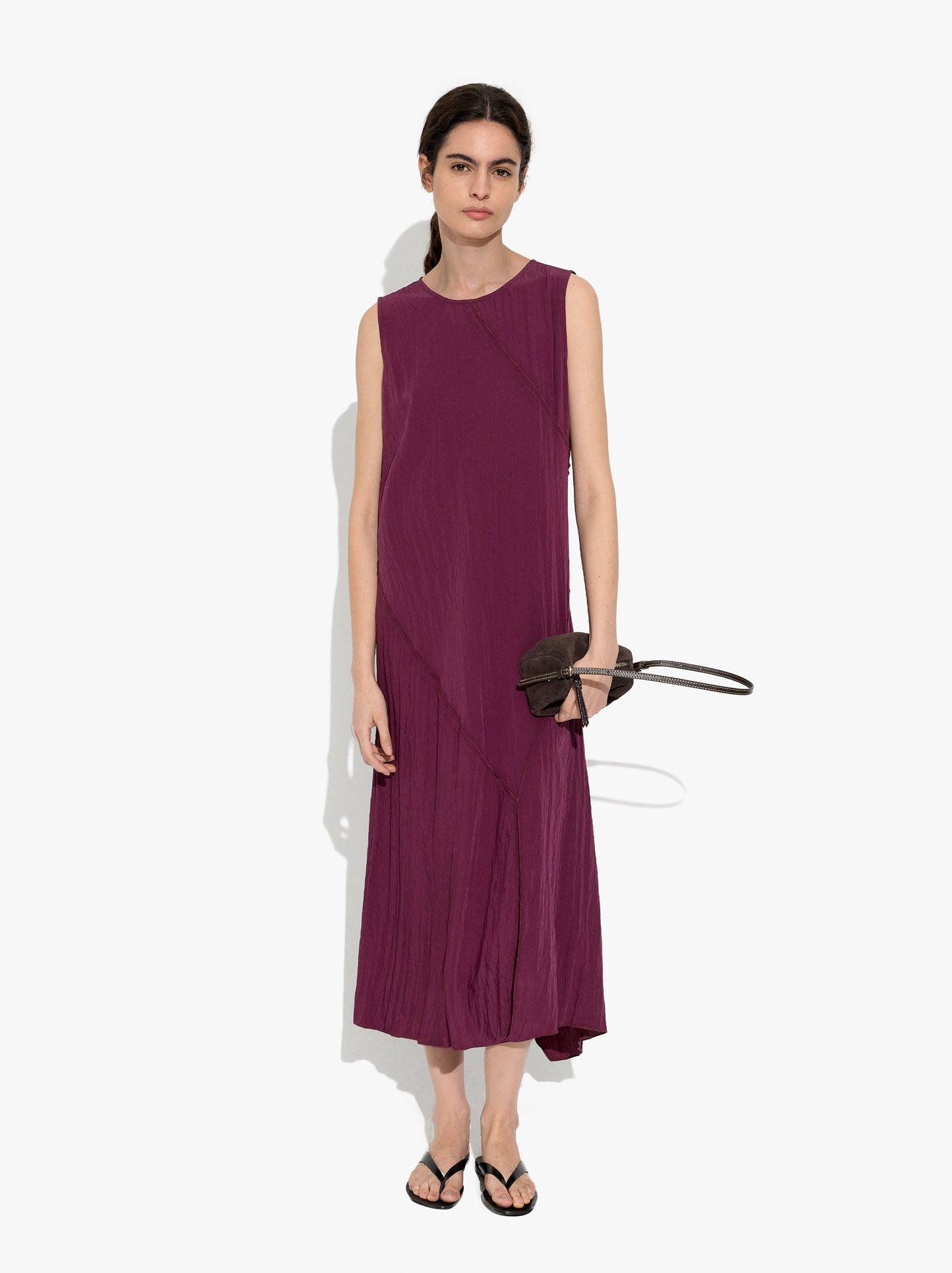 Flowy Dress With Diagonal Details