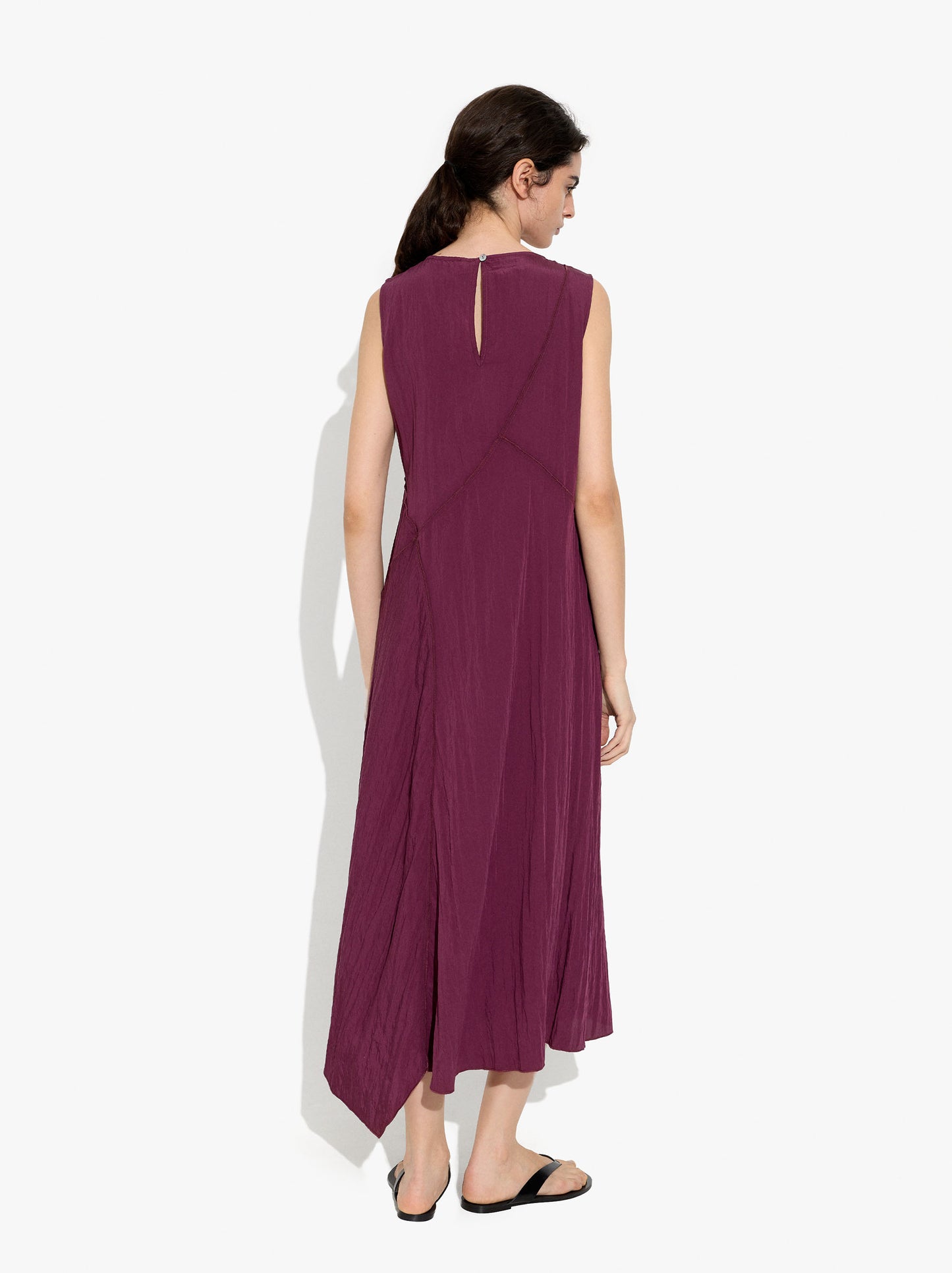 Flowy Dress With Diagonal Details