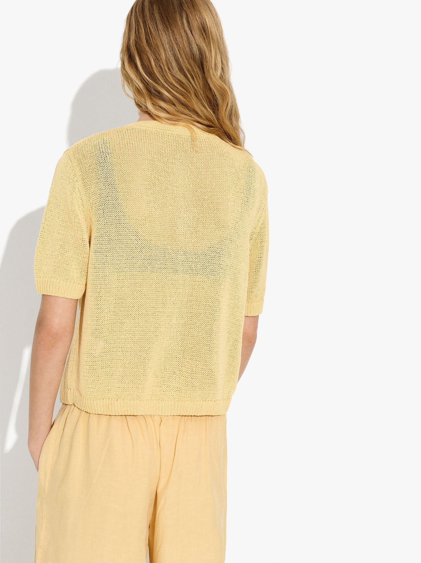 Short-Sleeve Knit Cardigan