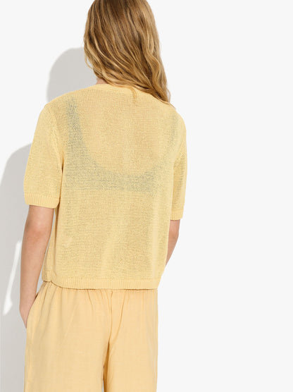 Short-Sleeve Knit Cardigan