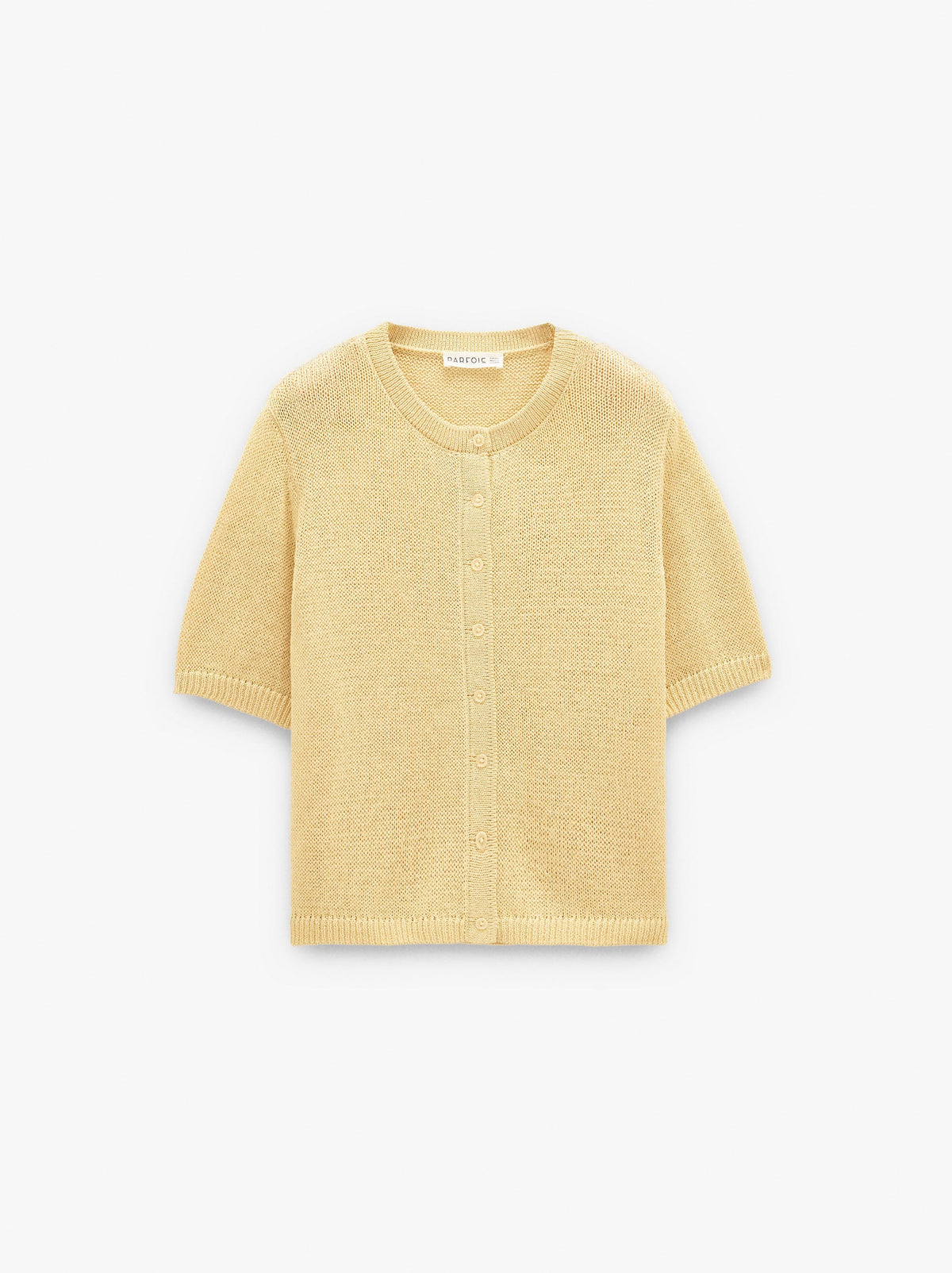 Short-Sleeve Knit Cardigan