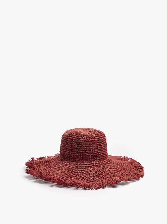Hat With Paper Straw Fringes