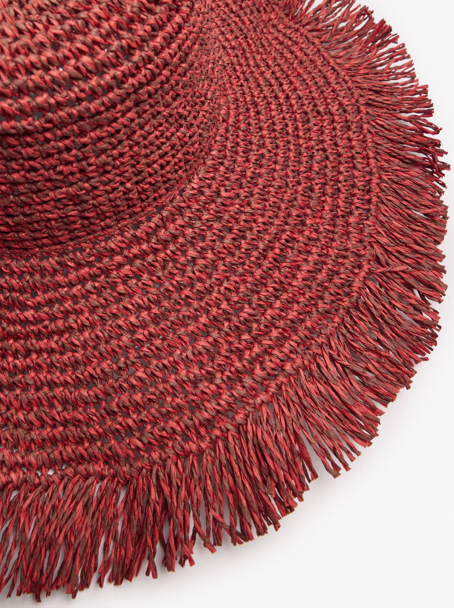 Hat With Paper Straw Fringes