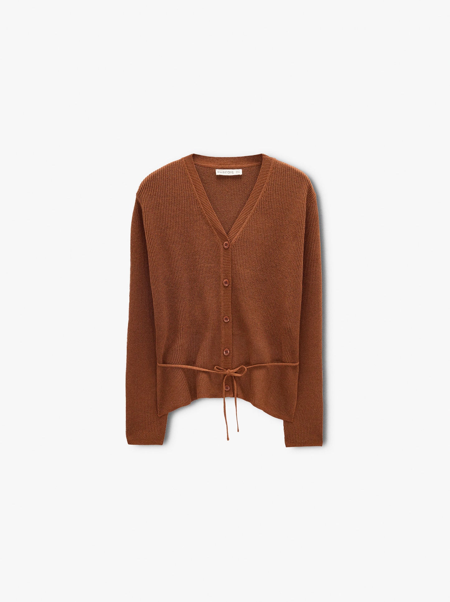 Knit Cardigan With Adjustable Drawstring