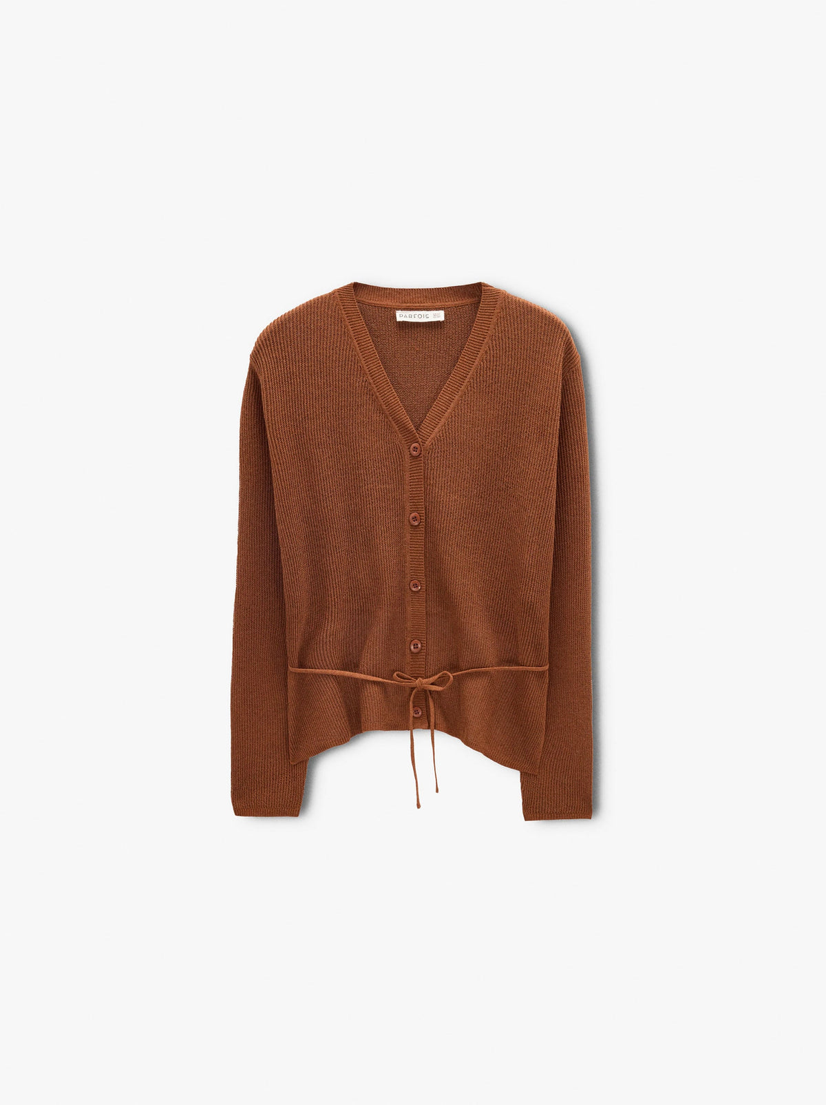Knit Cardigan With Adjustable Drawstring
