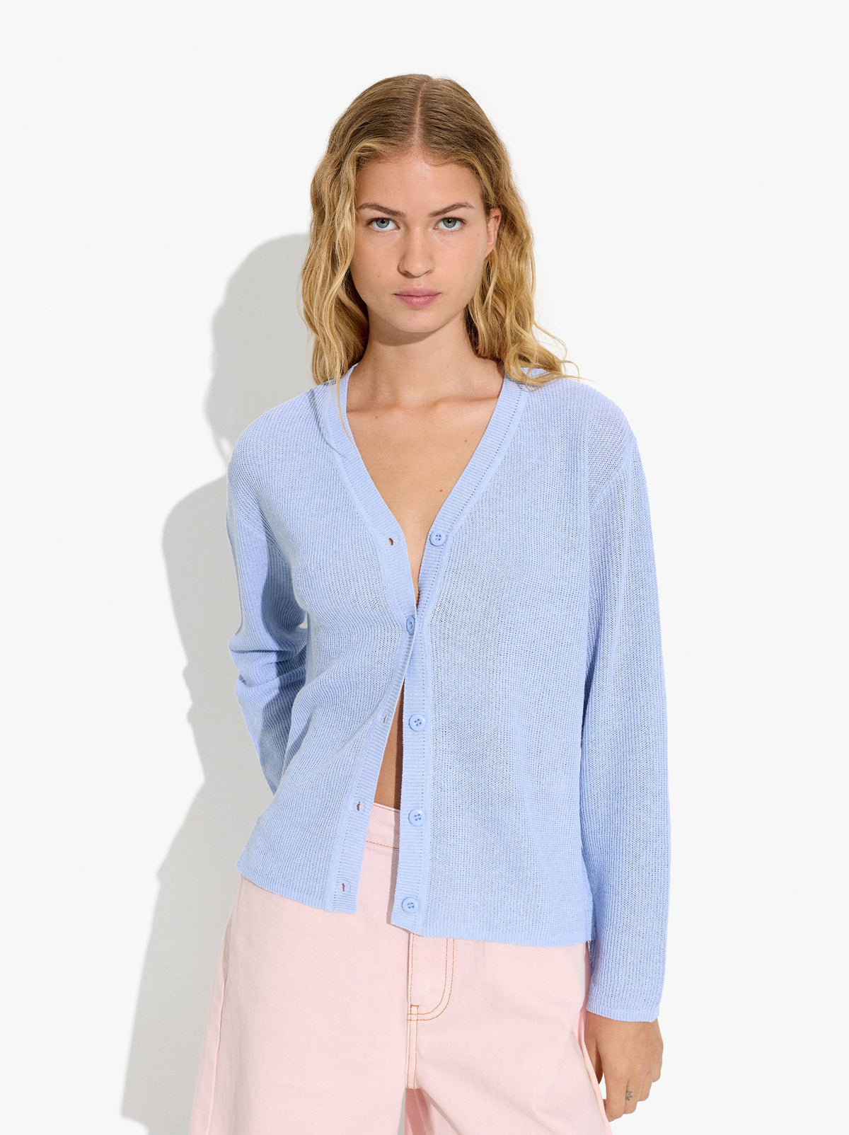 Knit Cardigan With Adjustable Drawstring