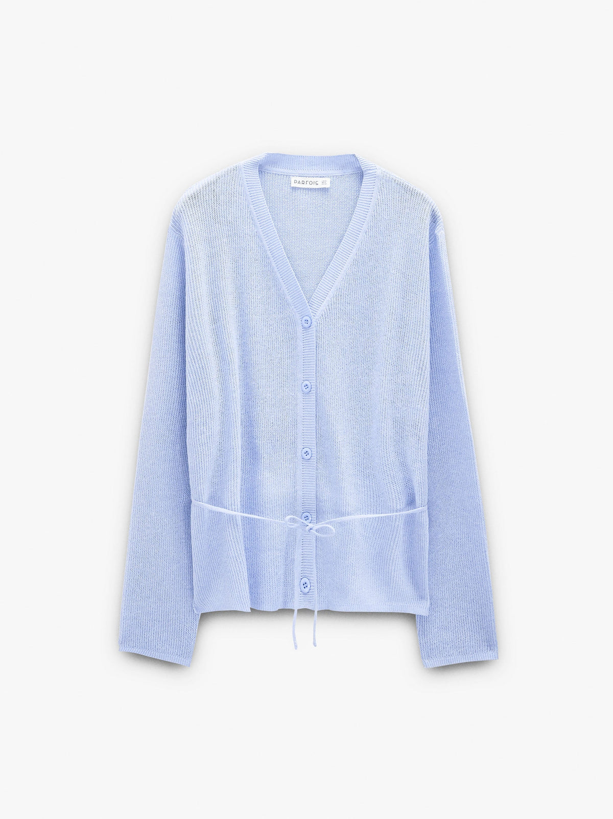 Knit Cardigan With Adjustable Drawstring