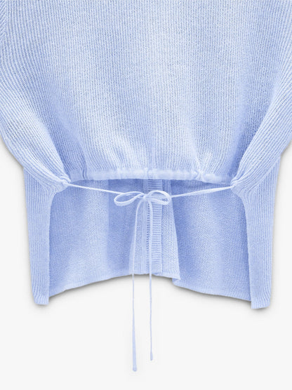 Knit Cardigan With Adjustable Drawstring
