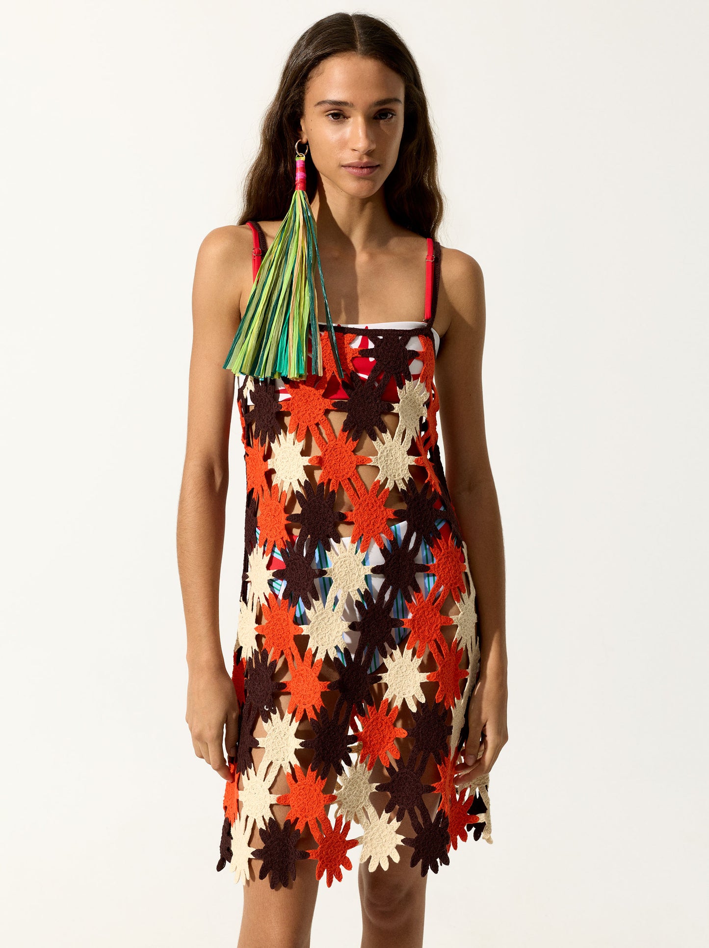 Open Mesh Crochet Dress