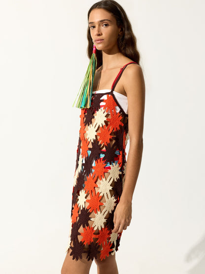 Open Mesh Crochet Dress
