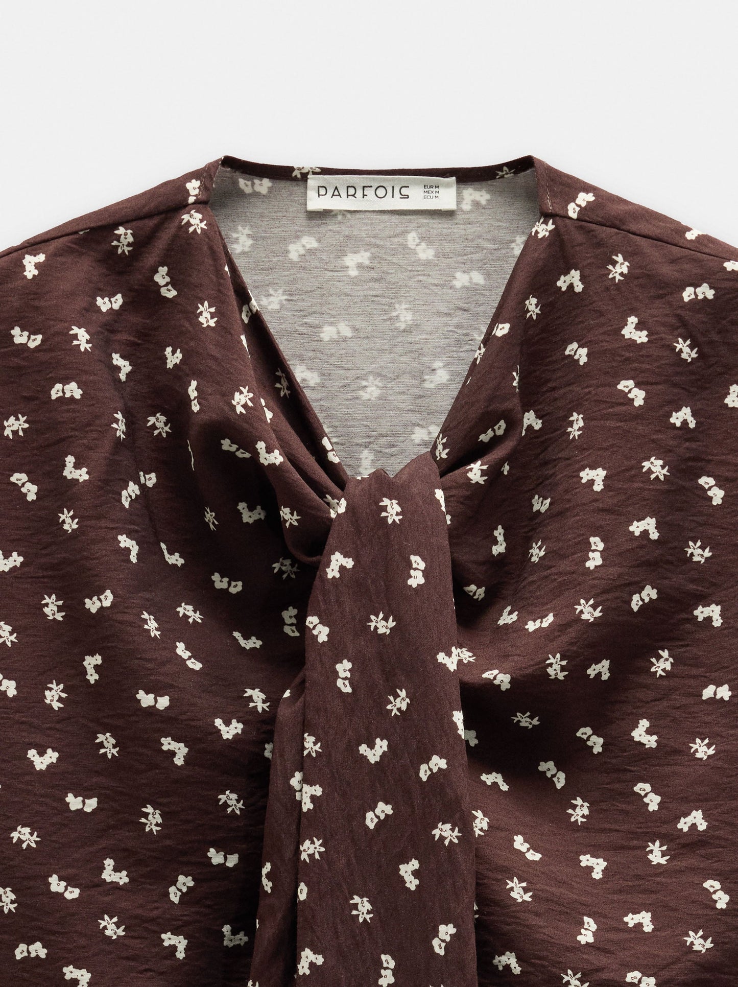 Floral Printed Shirt With Integrated Scarf