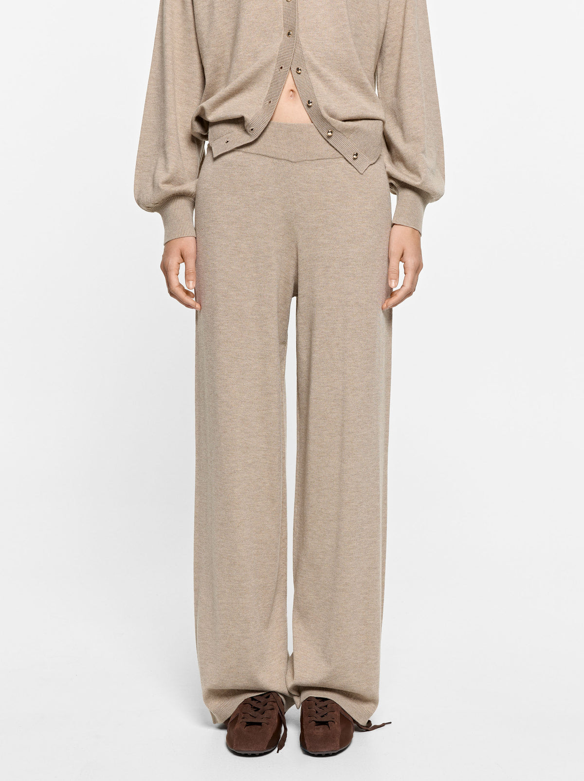 Knit Trousers With Elastic Waist
