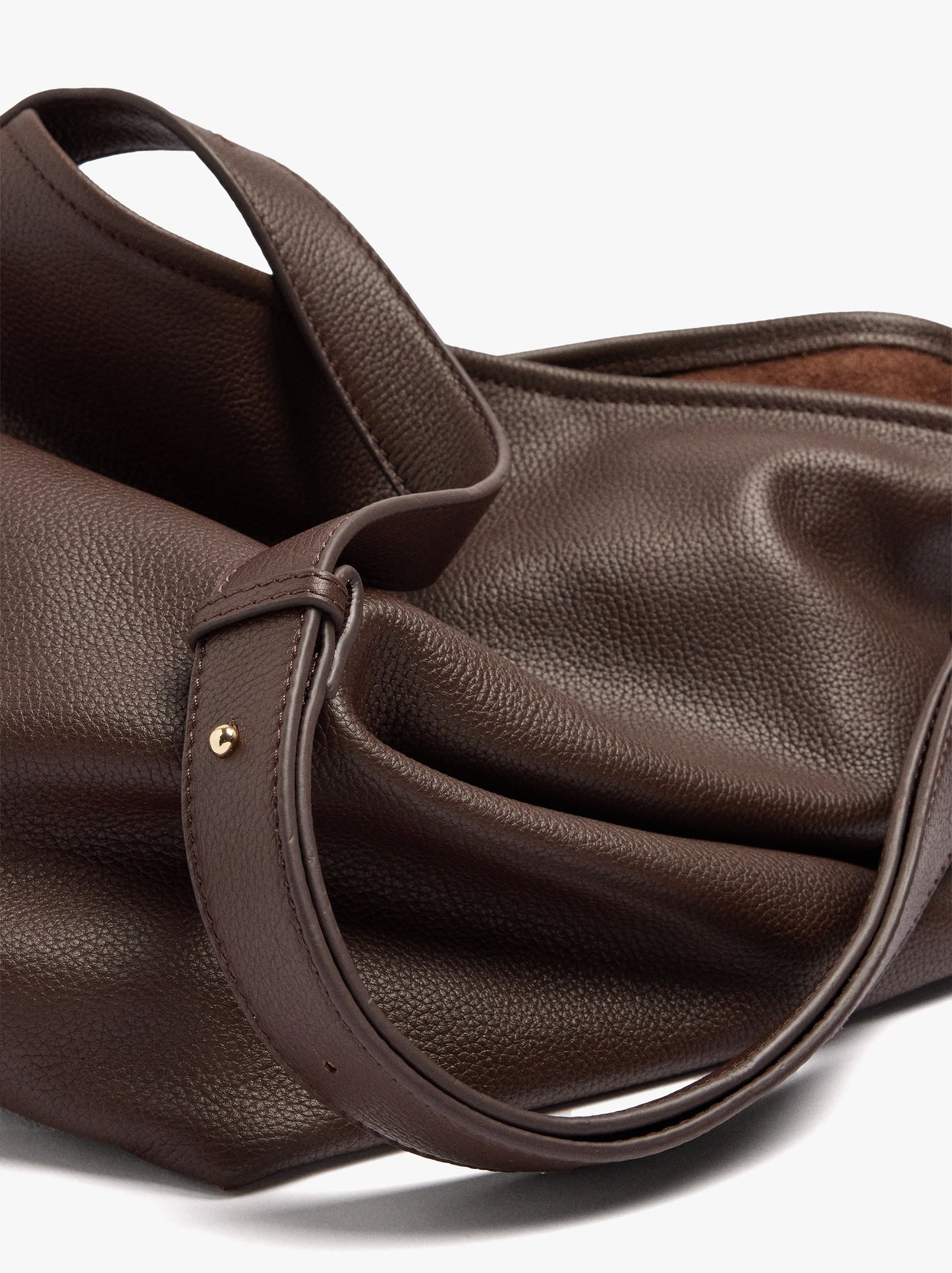 Shoulder Bag With Leather Texture