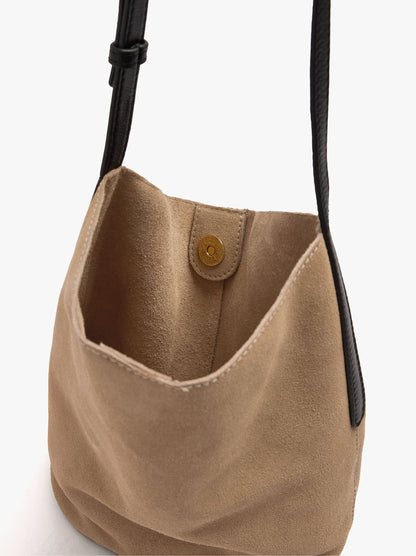 Leather Bucket Bag With Inner Pouch S