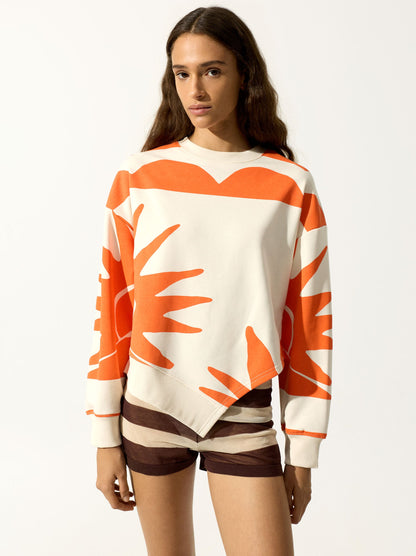 Printed Sweatshirt With Cotton