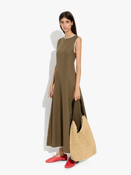 Dress With Contrast Edges 100% Lyocell