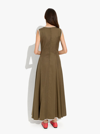 Dress With Contrast Edges 100% Lyocell