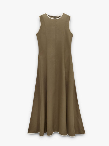 Dress With Contrast Edges 100% Lyocell