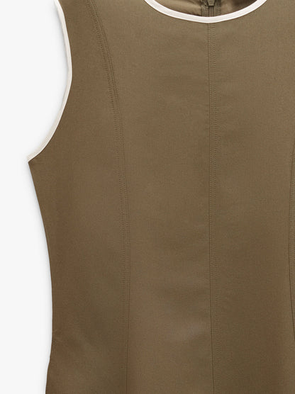 Dress With Contrast Edges 100% Lyocell
