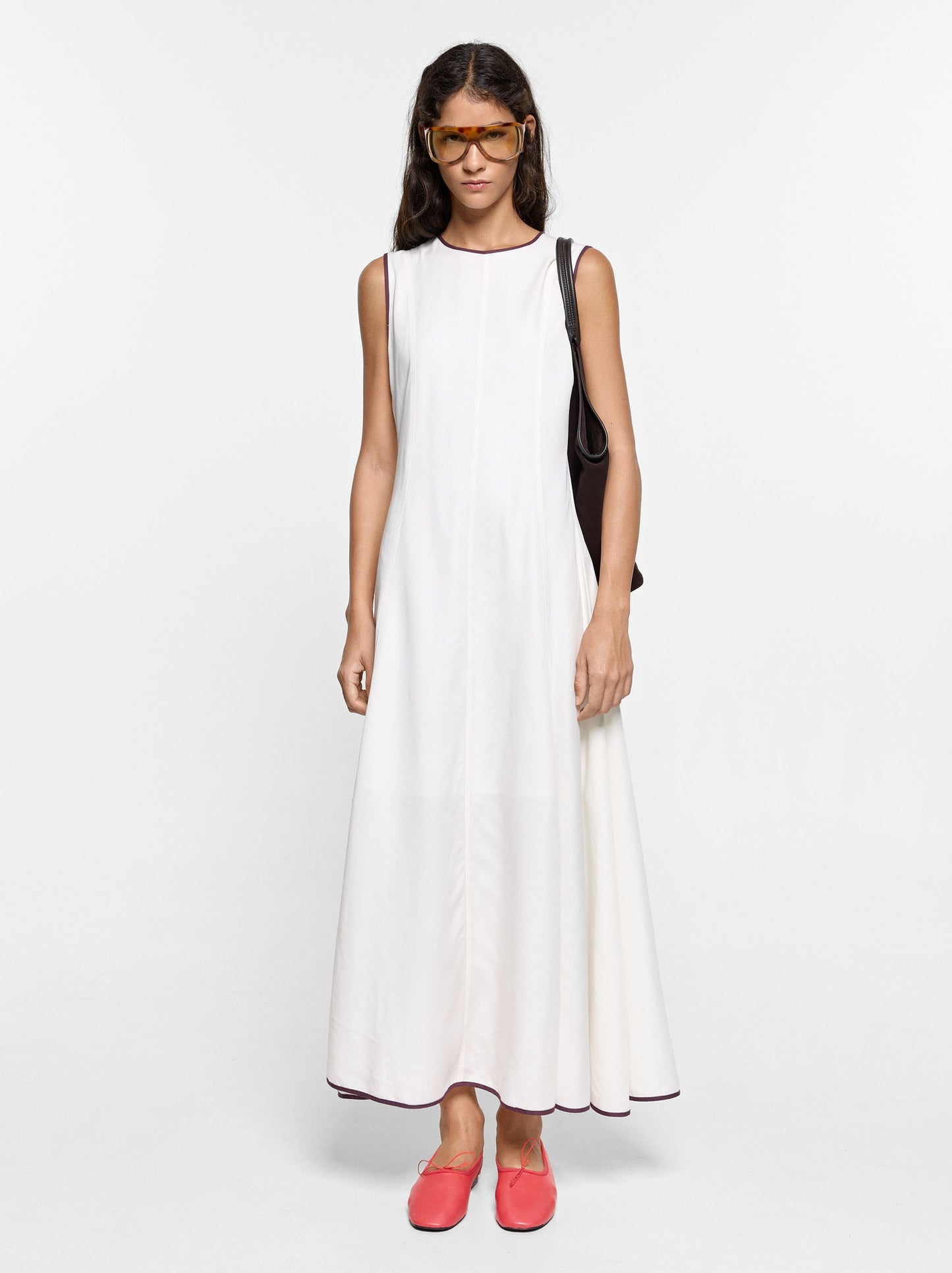 Dress With Contrast Edges 100% Lyocell