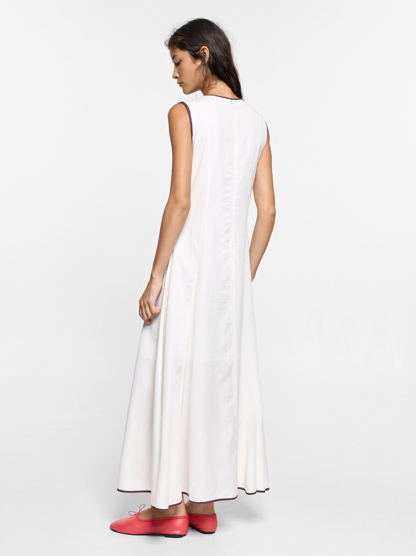 Dress With Contrast Edges 100% Lyocell