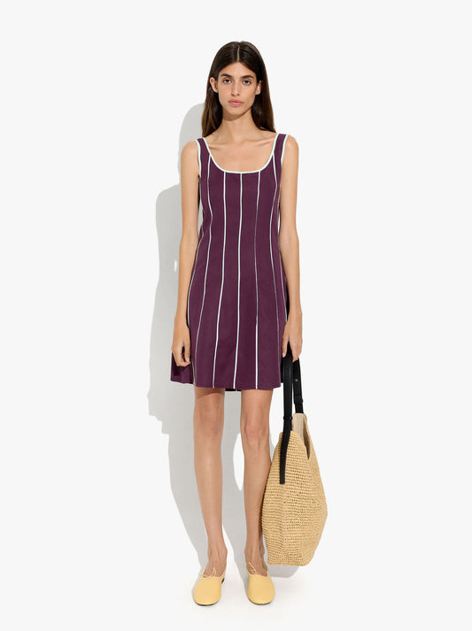 Dress With Contrast Stripes 100% Lyocell