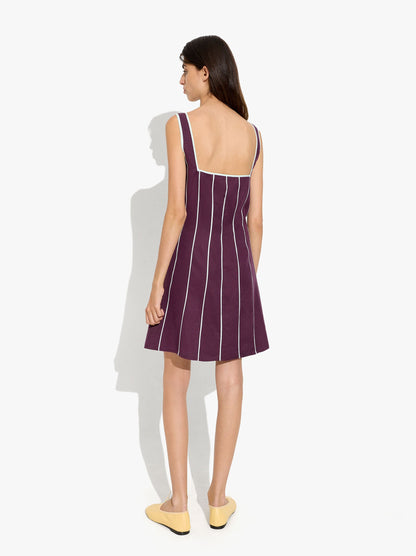 Dress With Contrast Stripes 100% Lyocell