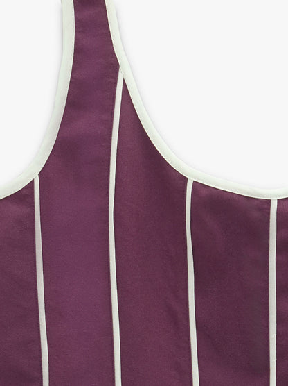 Dress With Contrast Stripes 100% Lyocell