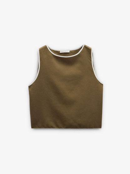 Top With Contrast Edges 100% Lyocell