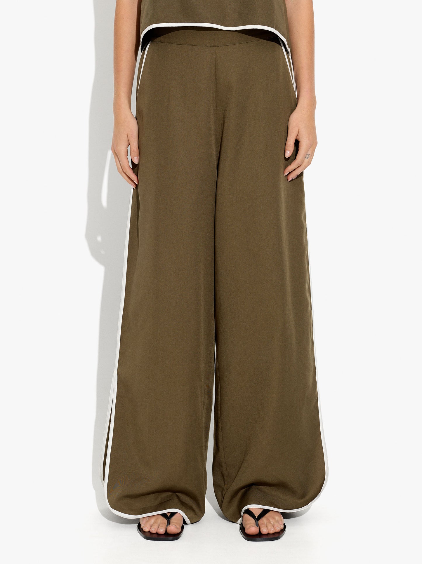 Trousers With Contrast Edges 100% Lyocell